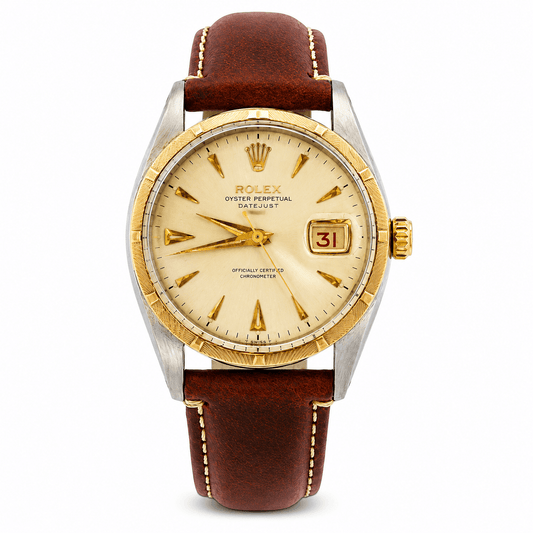 Pre-owned Vintage Rolex Datejust 6305 Two-Tone Watch