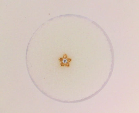 14K Yellow Gold Blossom with CZ